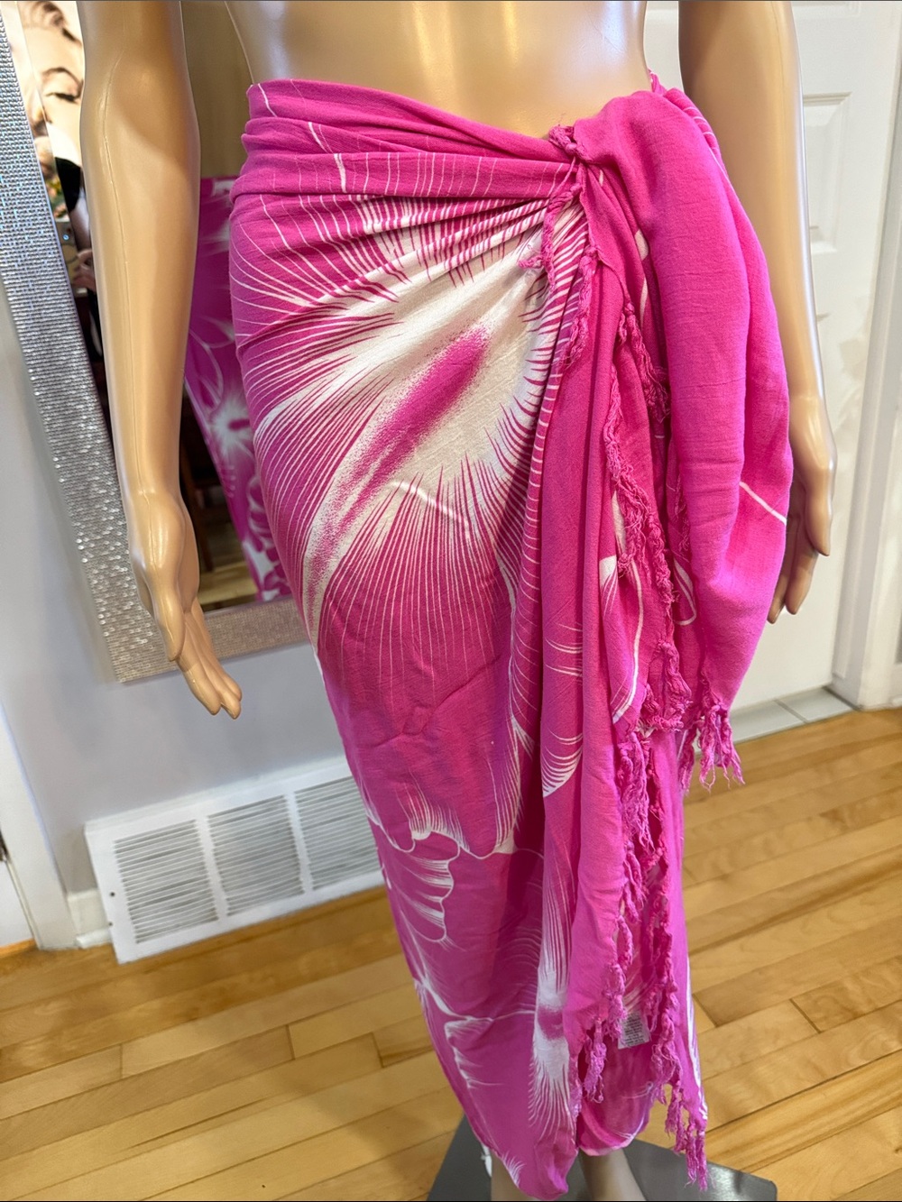 Hot Pink Sarong Swim Cover-Up